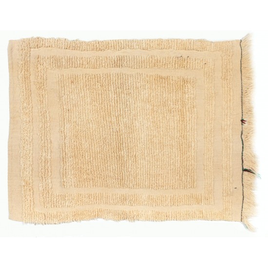 Vintage Turkish Tulu Rug, 100% Soft Natural Wool. Custom Options Available