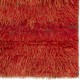 Solid Red Color Handmade Tulu Rug, 100% Wool. Custom Options Available