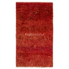 Solid Red Color Handmade Tulu Rug, 100% Wool. Custom Options Available
