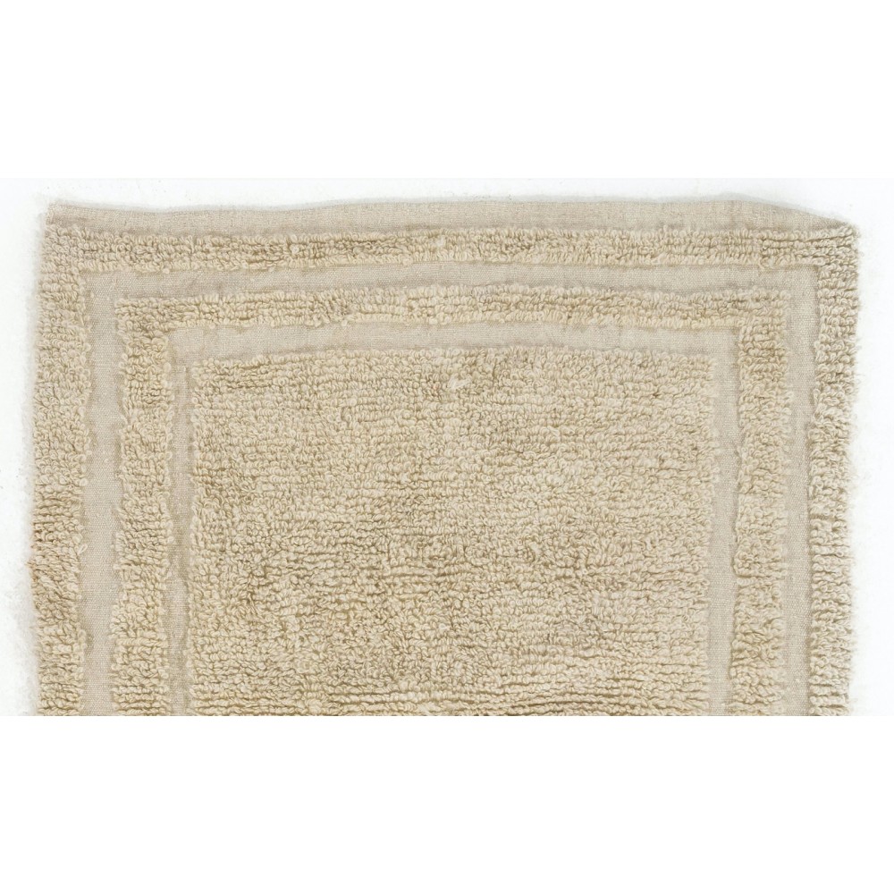 Minimalist Vintage Turkish "Tulu" Rug made of Natural Undyed Wool