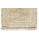 Minimalist Anatolian "Tulu" Rug made of Natural Undyed Wool