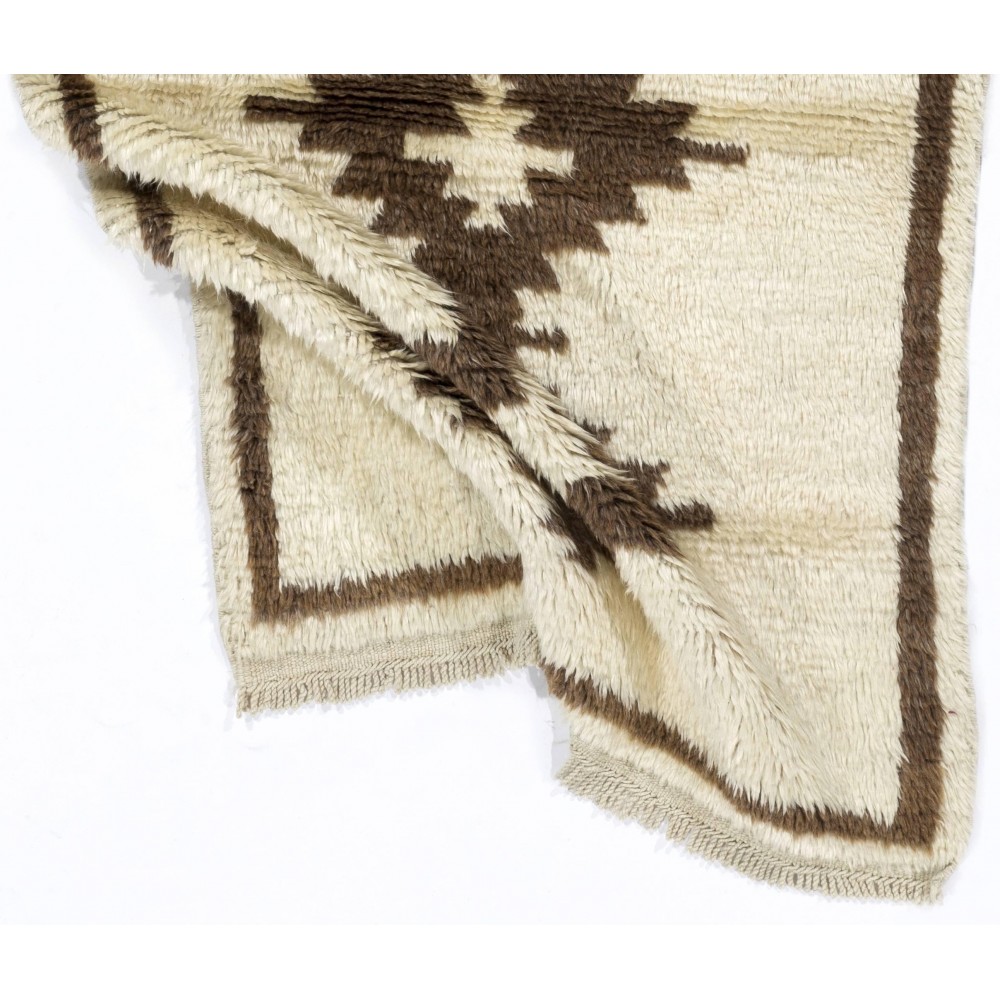 Moroccan Berber Style Tulu Rug, 100% Natural Wool. Hand-knotted Beni Ourain Carpet. Custom Options Available