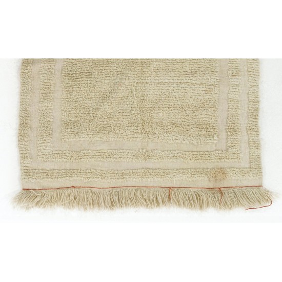 Minimalist Anatolian Tulu Rug in Natural Wool, Custom Options Available