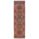 One of a Pair Anatolian Runner Rug. Vintage Wool Hallway Carpet