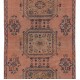 One of a Pair Handmade Anatolian Runner Rug. Vintage Wool Hallway Carpet