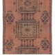 One of a Pair Anatolian Runner Rug. Vintage Wool Hallway Carpet