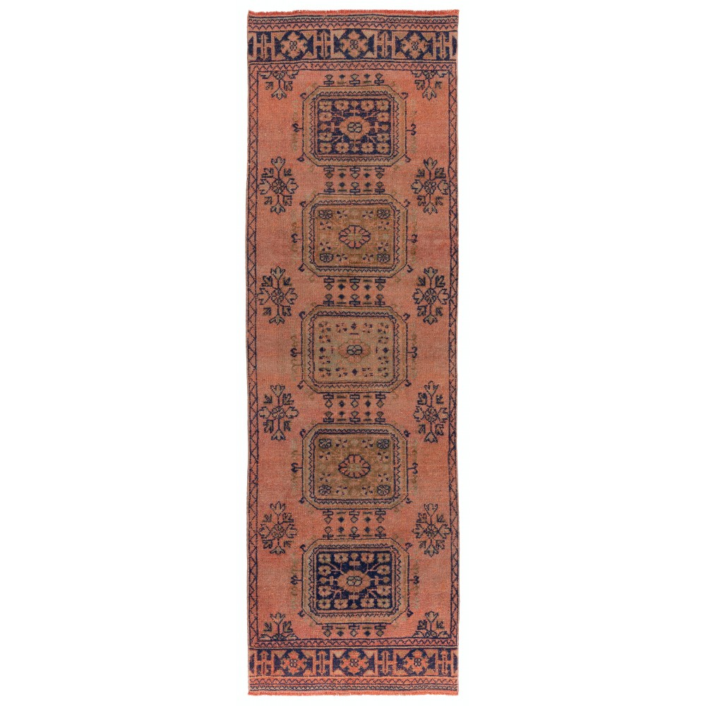 One of a Pair Handmade Anatolian Runner Rug for Hallway. Vintage Corridor Carpet, 100% Wool