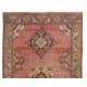 Vintage Handmade Oushak Rug, Soft Earthy Colors, Wool Carpet, Floor Covering