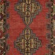 One-of-a-Kind Vintage Handmade Turkish Village Rug, 100% Wool One-of-a-Kind Vintage Handmade Turkish Village Rug, 100% Wool