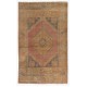 Hand-Knotted Vintage Turkish Accent Rug for Home & Office