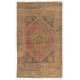 Hand-Knotted Vintage Turkish Accent Rug for Home & Office