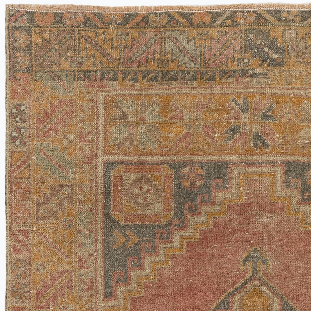 Hand-Knotted Vintage Turkish Accent Rug for Home & Office