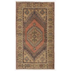 Vintage Oriental Rug Handmade Wool Carpet with Tribal Style