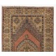 Beautiful Vintage Oriental Rug Handmade Wool Carpet with Tribal Style