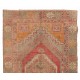 Traditional Vintage Hand-Knotted Turkish Accent Rug with Tribal Style