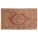 Traditional Vintage Hand-Knotted Turkish Accent Rug with Tribal Style