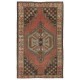 Hand-Knotted Vintage Turkish Village Rug with Medallion Design