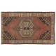 Vintage Hand-Knotted Turkish Village Rug with Medallion Design