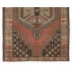 Hand-Knotted Vintage Turkish Village Rug with Medallion Design