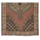 Hand-Knotted Vintage Turkish Village Accent Rug, Organic Wool Carpet