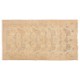 One of a pair Hand-Knotted Floral Design Vintage Turkish Accent Rug in Neutral Colors