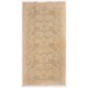 One of a pair Hand-Knotted Floral Design Vintage Turkish Accent Rug in Neutral Colors