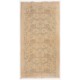 Hand-Knotted Floral Design Vintage Turkish Accent Rug in Neutral Colors