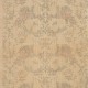 One of a pair Hand-Knotted Floral Design Vintage Turkish Accent Rug in Neutral Colors