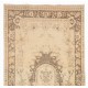 Hand-knotted Vintage Turkish Accent Rug in Neutral Colors, Sun Faded Carpet in Beige & Brown