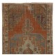 Rustic Farmhouse Decor Vintage Turkish Village Wool Rug, Unique Handmade Carpet with Cottage Style