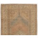 Vintage Hand-knotted Turkish Village Rug in Soft Colors, 100% Wool