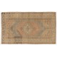 Vintage Hand-knotted Turkish Village Rug in Soft Colors, 100% Wool