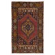 Hand-Knotted Vintage Oriental Rug, Tribal Style Wool Carpet