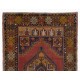 Hand-Knotted Vintage Oriental Rug, Tribal Style Wool Carpet