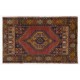 Hand-Knotted Vintage Oriental Rug, Tribal Style Wool Carpet