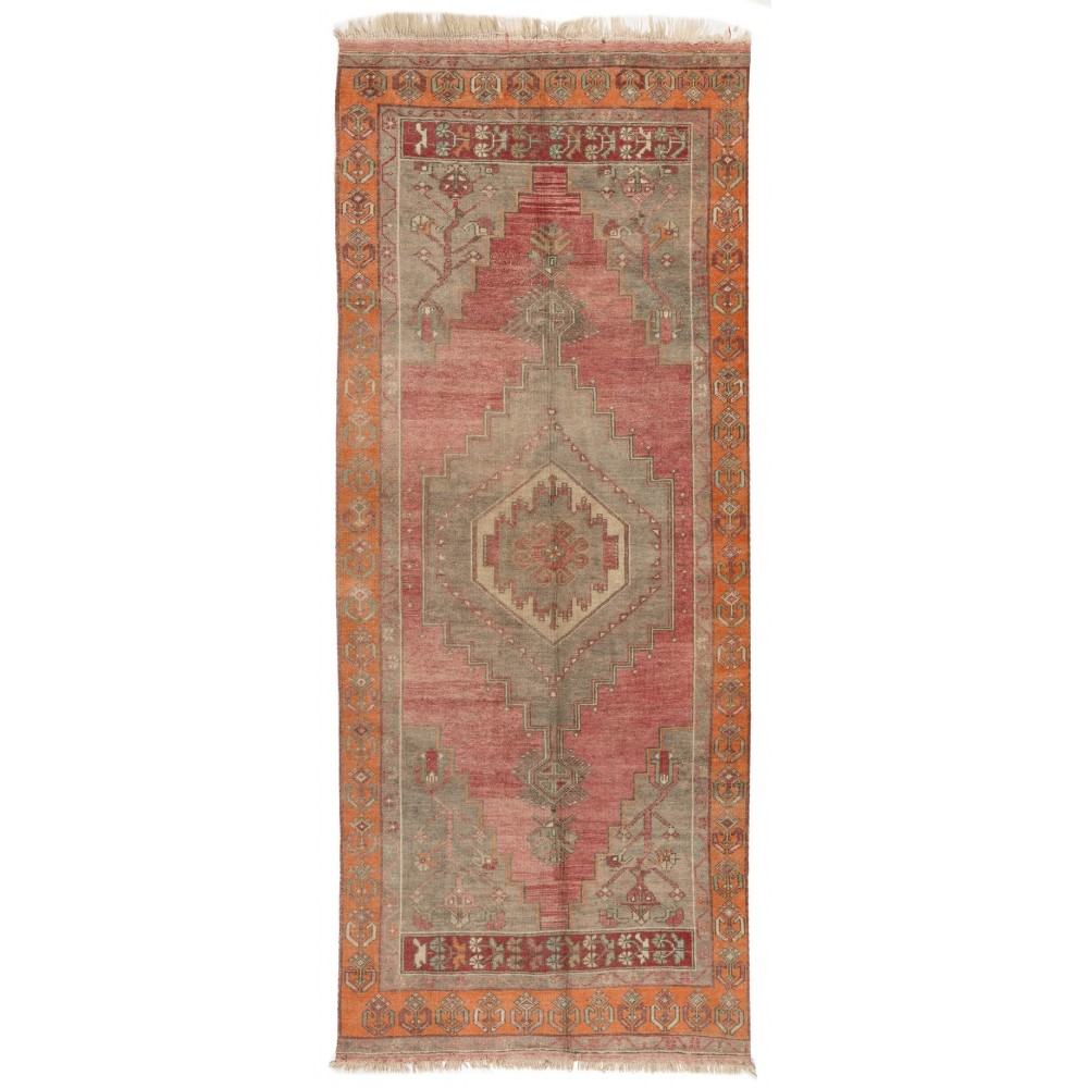 Mid-20th Century Handmade Anatolian Village Rug, Wool Floor Covering
