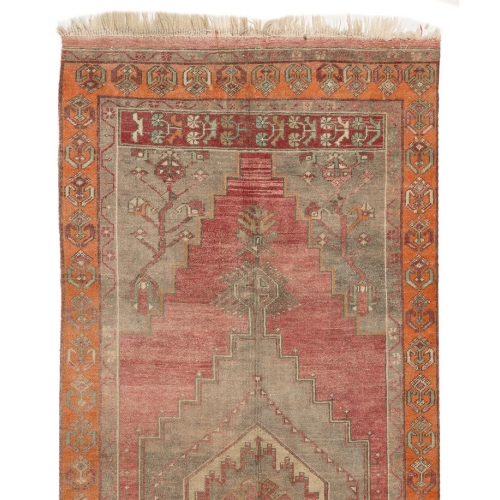 Mid-20th Century Handmade Anatolian Village Rug, Wool Floor Covering