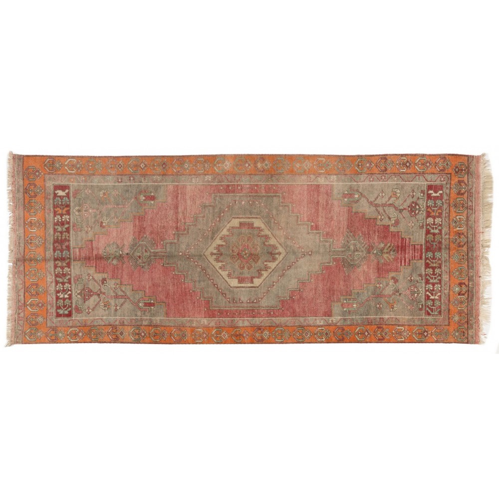 Mid-20th Century Handmade Anatolian Village Rug, Wool Floor Covering