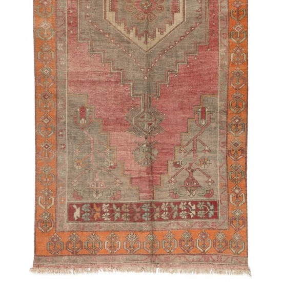 Mid-20th Century Handmade Anatolian Village Rug, Wool Floor Covering