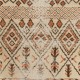 One of a kind Vintage Handmade Turkish Area Rug in Beige, Orange and Brown Colors, 100% Wool