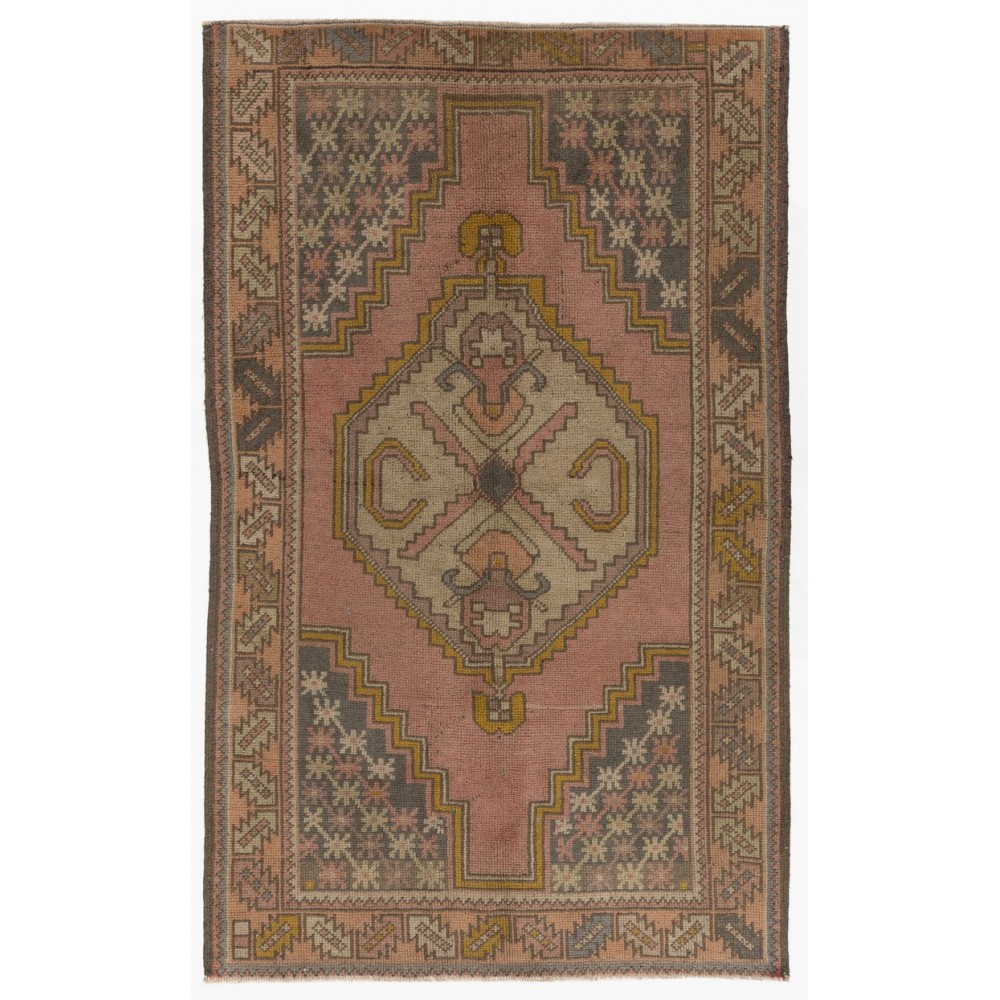 Handmade Vintage Turkish Village Rug