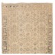 Hand-Knotted Vintage Turkish Rug in Neutral Colors. Very Good Condition