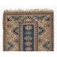 Vintage Soumak Turkish Accent Rug with Wool Pile