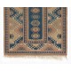 Vintage Soumak Turkish Accent Rug with Wool Pile
