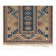 Vintage Soumak Turkish Accent Rug with Wool Pile