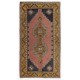 Hand-Knotted Vintage Anatolian Tribal Accent Rug, Home Decor Carpet