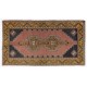 Hand-Knotted Vintage Anatolian Tribal Accent Rug, Home Decor Carpet