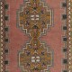 Hand-Knotted Vintage Anatolian Tribal Accent Rug, 100% Wool