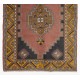 Hand-Knotted Vintage Anatolian Tribal Accent Rug, Home Decor Carpet