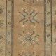 Authentic Handknotted Vintage Turkish Wool Rug with Geometric Patterned